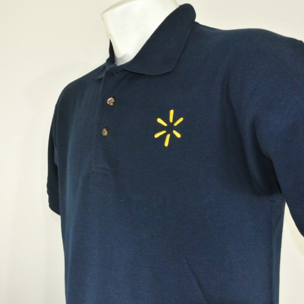 WALMART Manager Associate Employee Uniform Men's Navy Blue Polo Shirt Size XL